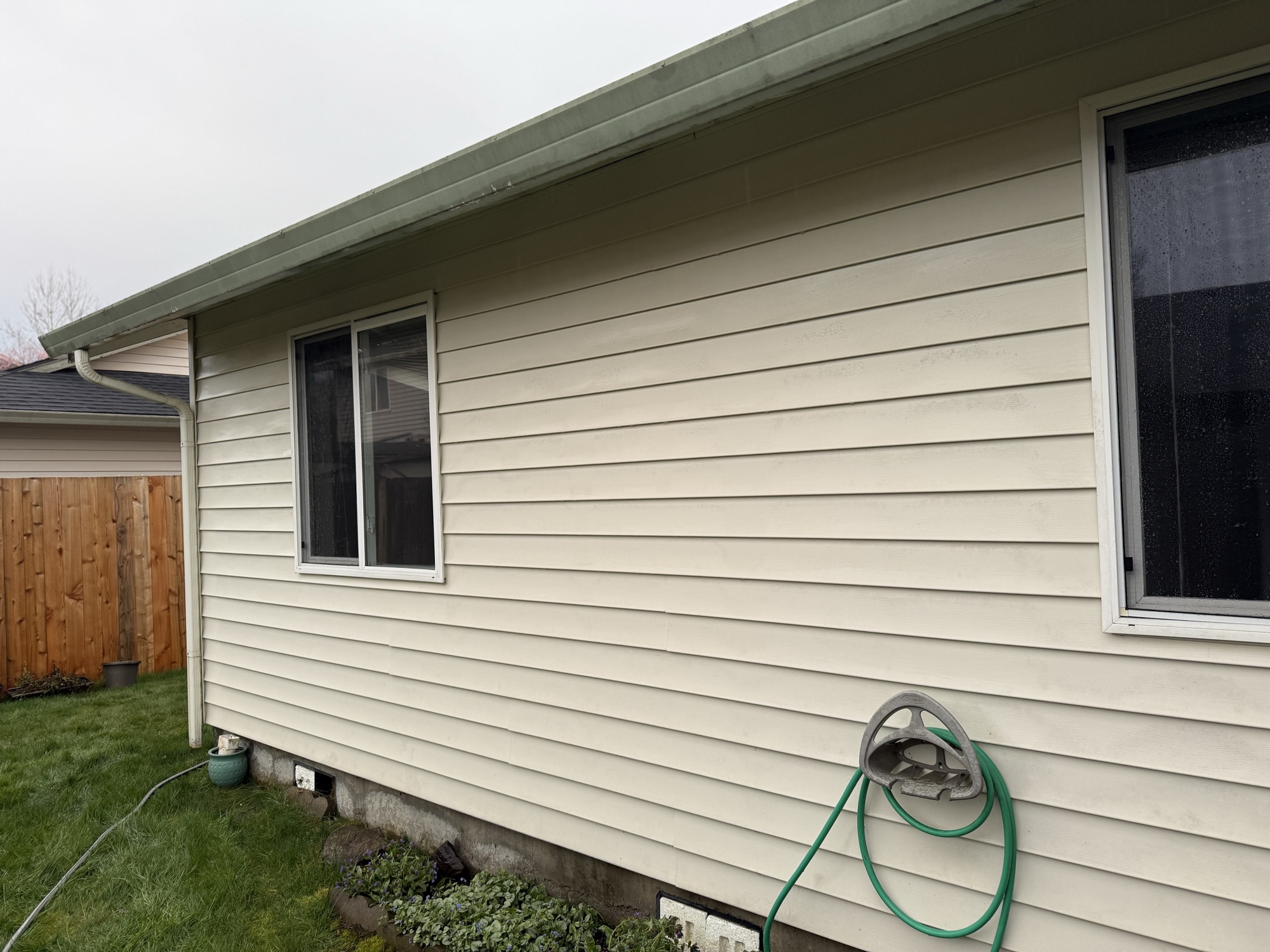 After: clean house siding