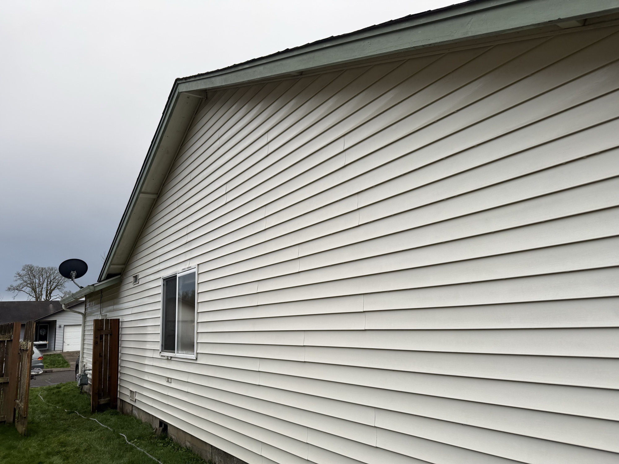 After: clean siding