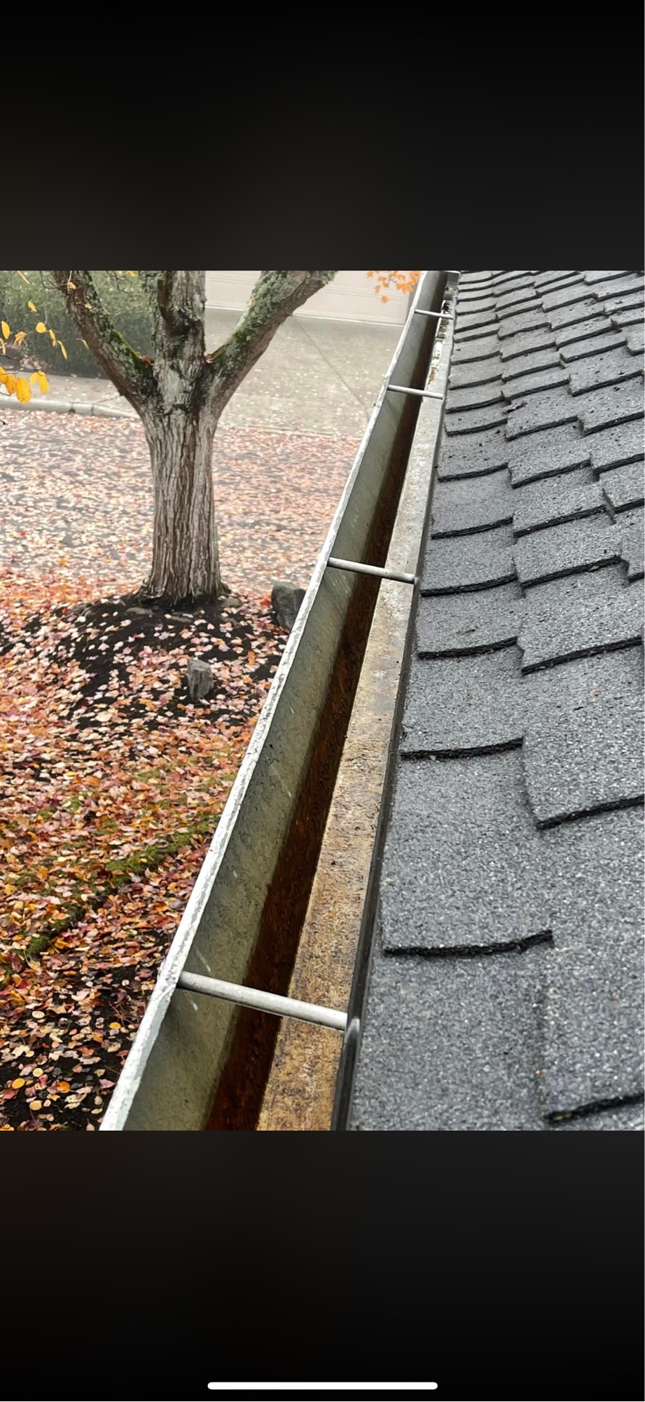 After: cleared gutters